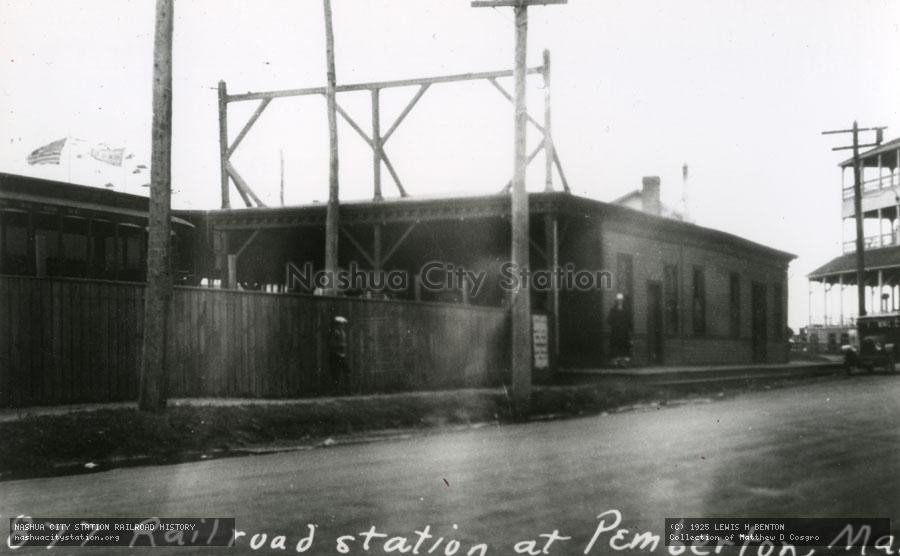 Postcard: Railroad Station at Pemberton, Massachusetts